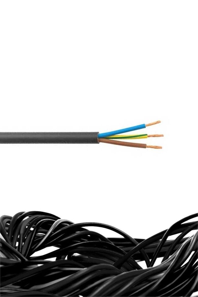 ÖZNUR H05VV-F Siyah 3x0,75 (NYMHY) TTR Kablo