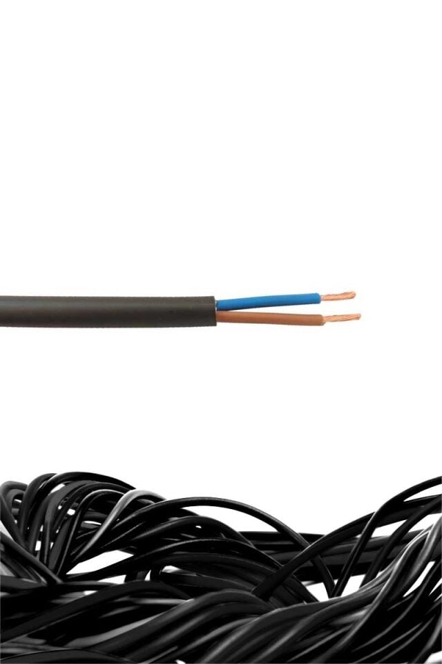 ÖZNUR H05VV-F Siyah 2x2,5 (NYMHY) TTR Kablo