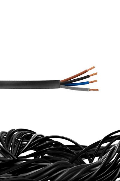 ÖZNUR H05VV-F Siyah 4x2,5 (NYMHY) TTR Kablo